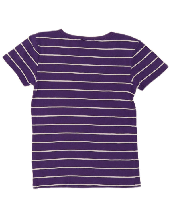 Tricou pentru femei RALPH LAUREN Top UK 14 mare bumbac cu dungi violet