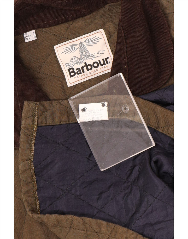 Jachetă matlasată pentru bărbați Barbour UK 40, bumbac mare kaki