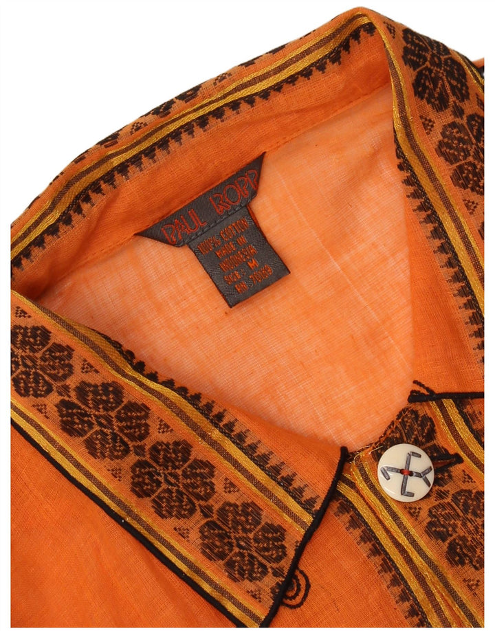 PAUL ROPP Cămașă supradimensionată pentru damă UK 14 Medium Orange Paisley