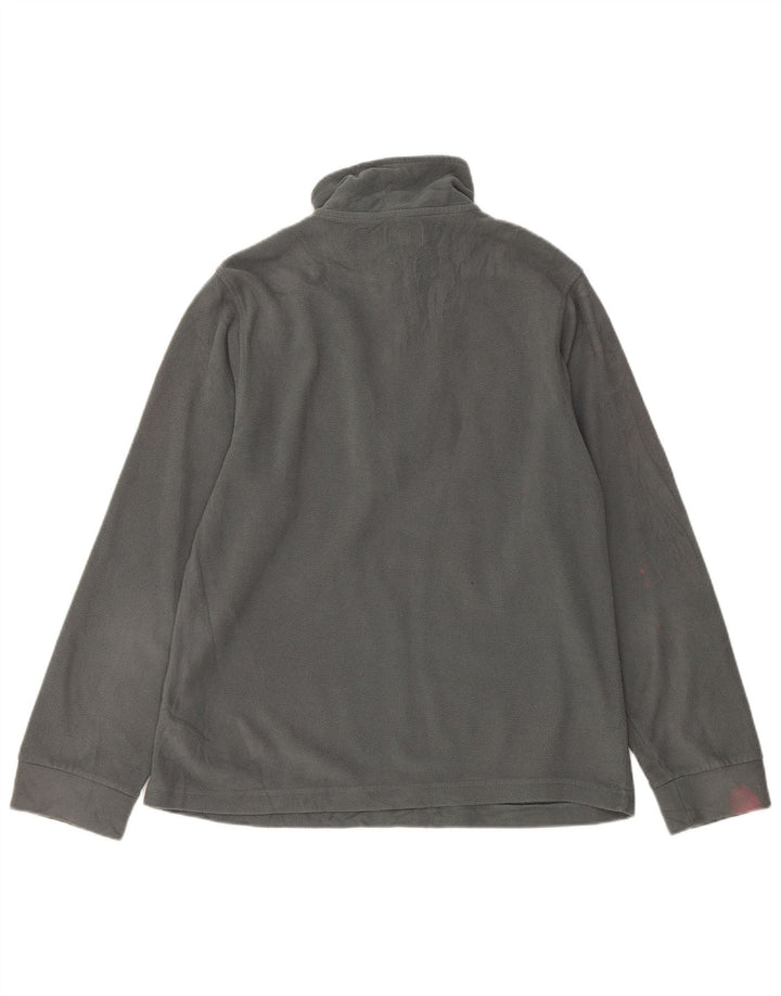 AVIREX Womens Zip Neck Fleece Jumper UK 20 2XL Grey Polyester