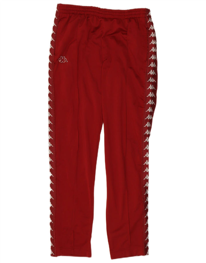 Pantaloni de trening cu grafică pentru bărbați Kappa, roșu, poliester color bloc