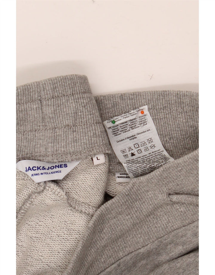 Pantaloni scurți sport pentru bărbați JACK & JONES, bumbac gri mare