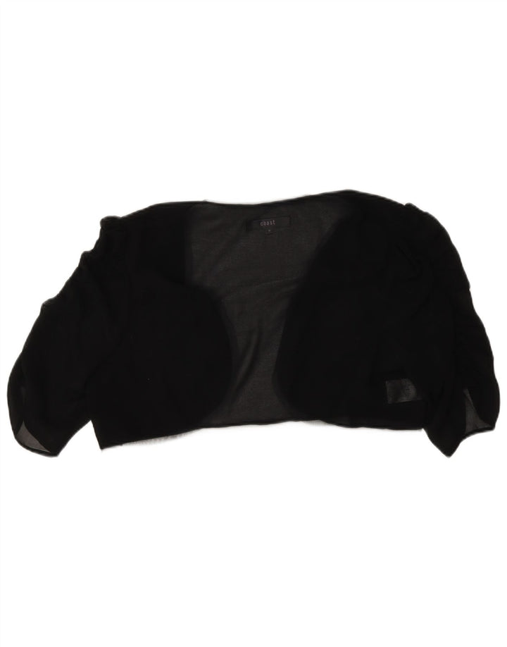 Coasta pentru femei cu mâneci 3/4 See Through Bolero Top UK 14 Poliester mediu negru