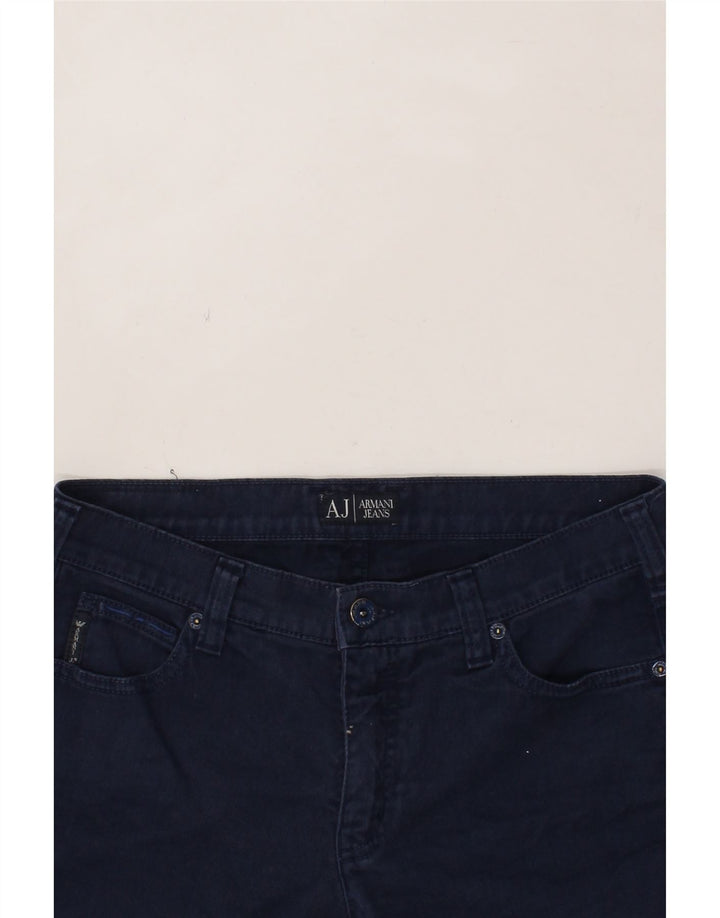 ARMANI Womens Straight Jeans W29 L30 Navy Blue Cotton Vintage Armani and Second-Hand Armani from Messina Hembry 