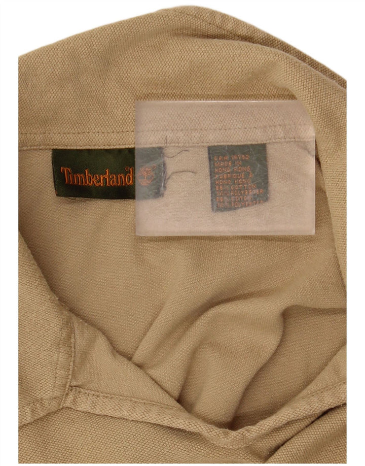 TIMBERLAND Tricou Polo XL Bej Floral Bumbac