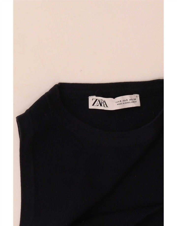 Vest Vest Top Femei Zara UK 8 Small Bleumarin
