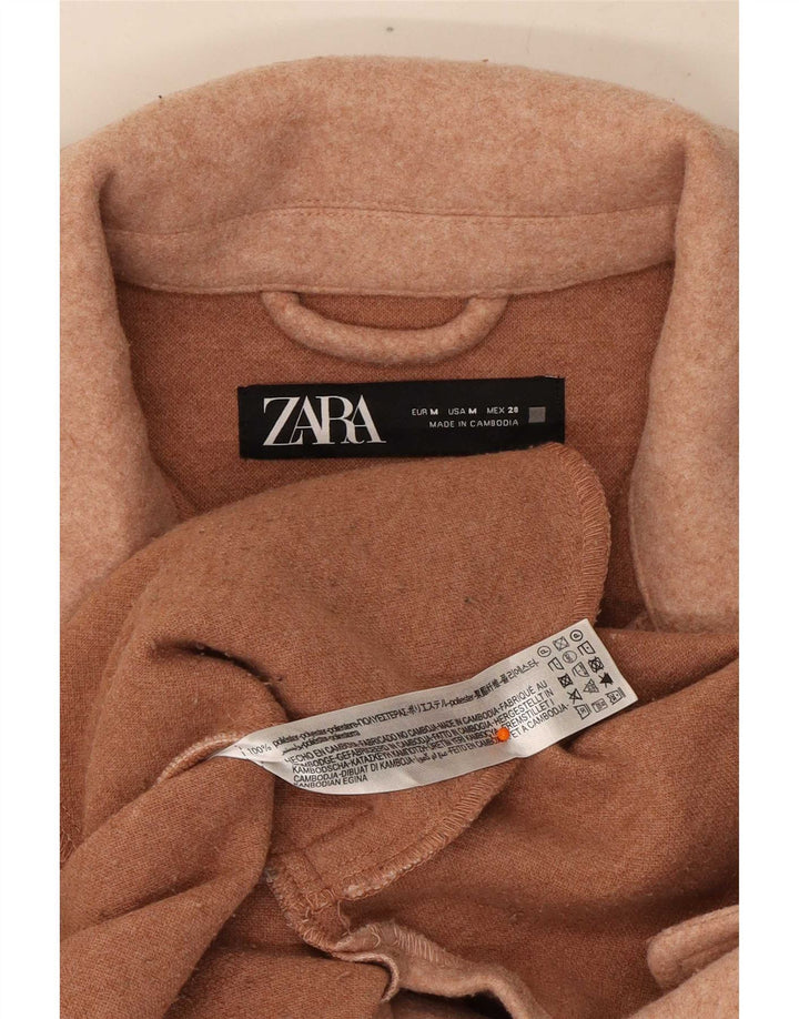 Jachetă oversize Shacket pentru femei Zara UK 14 Poliester roz mediu