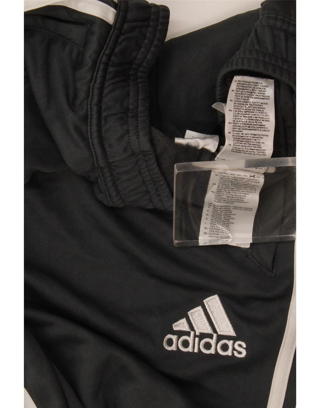Pantaloni de trening Adidas pentru bărbați, poliester, gri mic