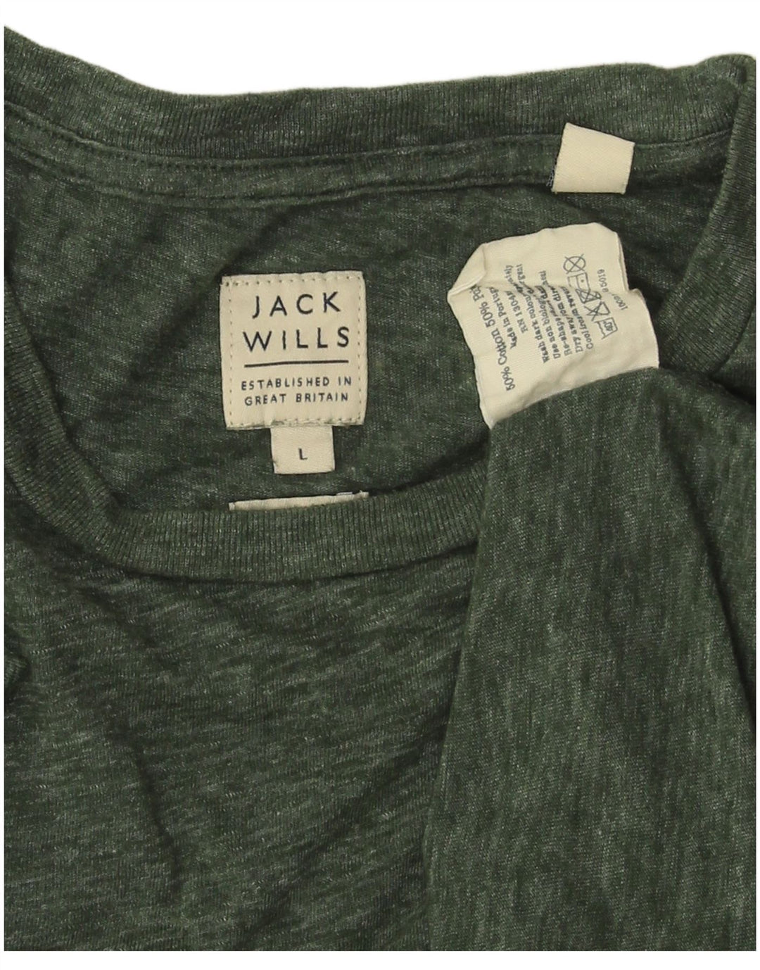 JACK WILLS Tricou pentru bărbați Top mare din bumbac verde