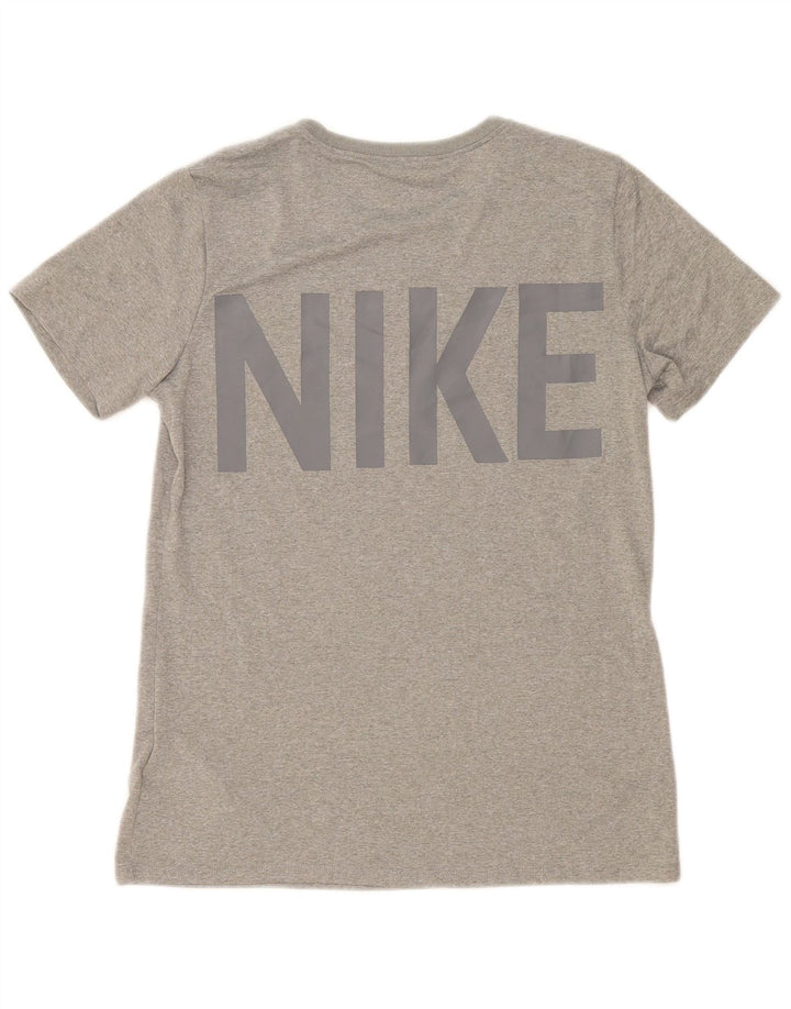 Tricou grafic Nike Dri Fit pentru bărbați Top mic, gri, poliester