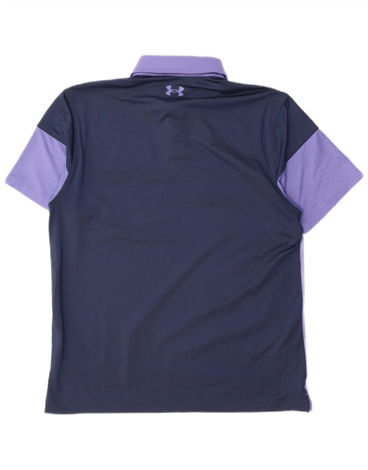 Tricou polo Under Armour pentru bărbați, mov, poliester color bloc