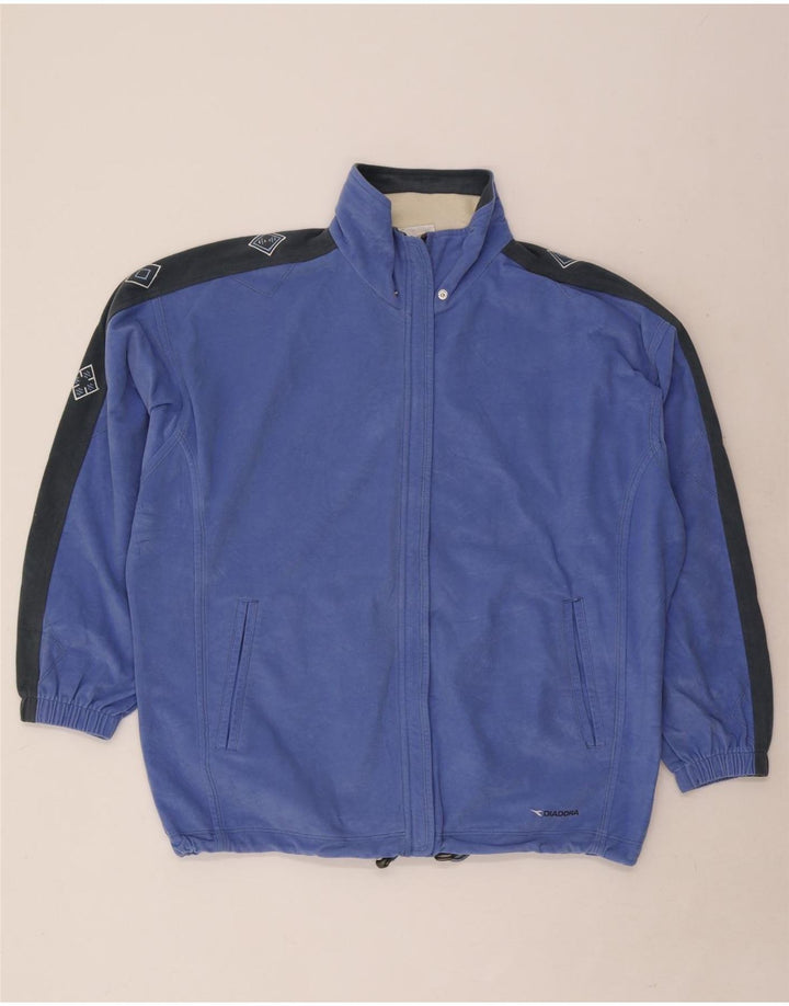 Jachetă de trening grafic supradimensionată pentru femei Diadora UK 14 Medium Blue
