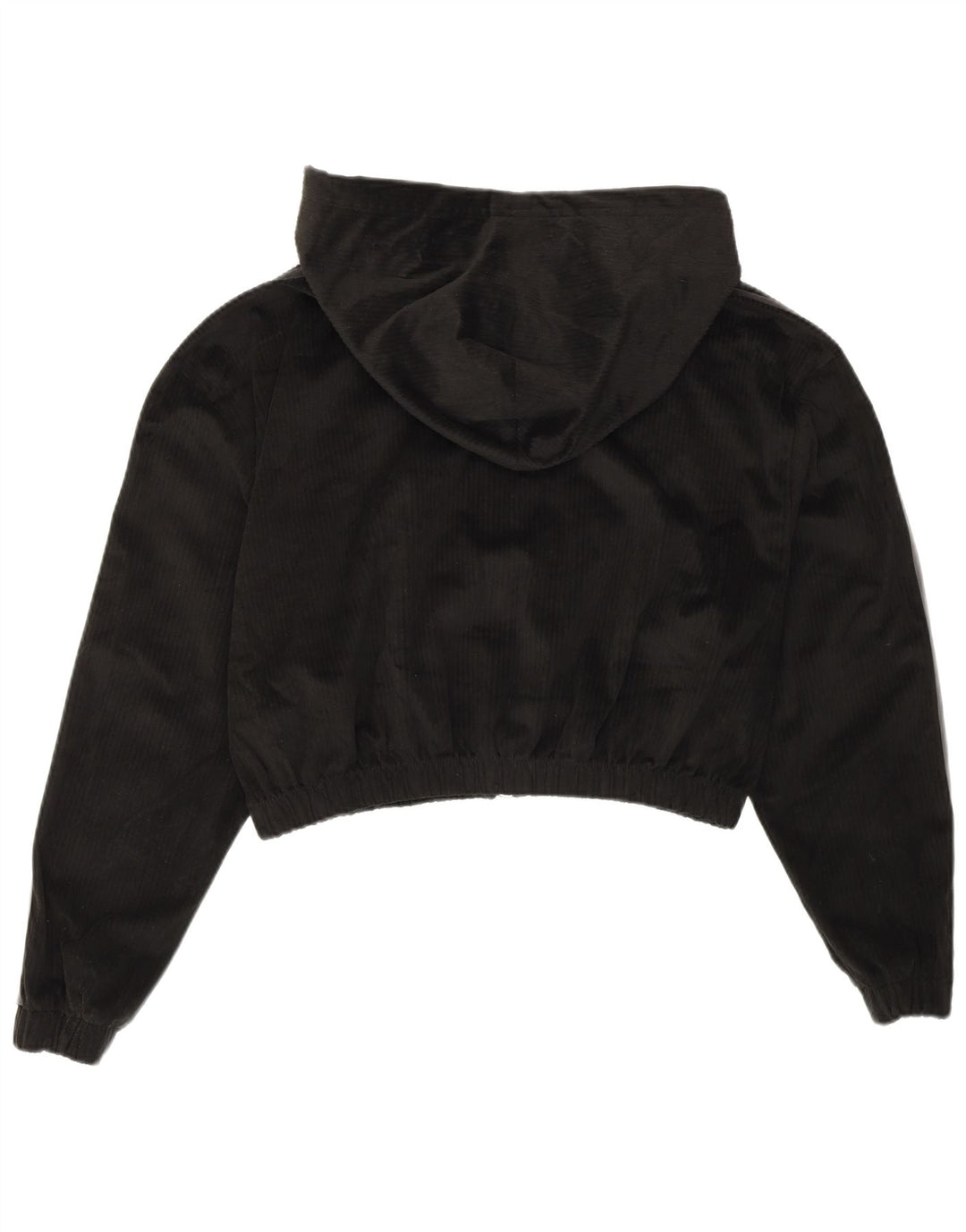 Pulover Adidas Crop Oversized Zip Hoodie UK 10 Poliester negru mic