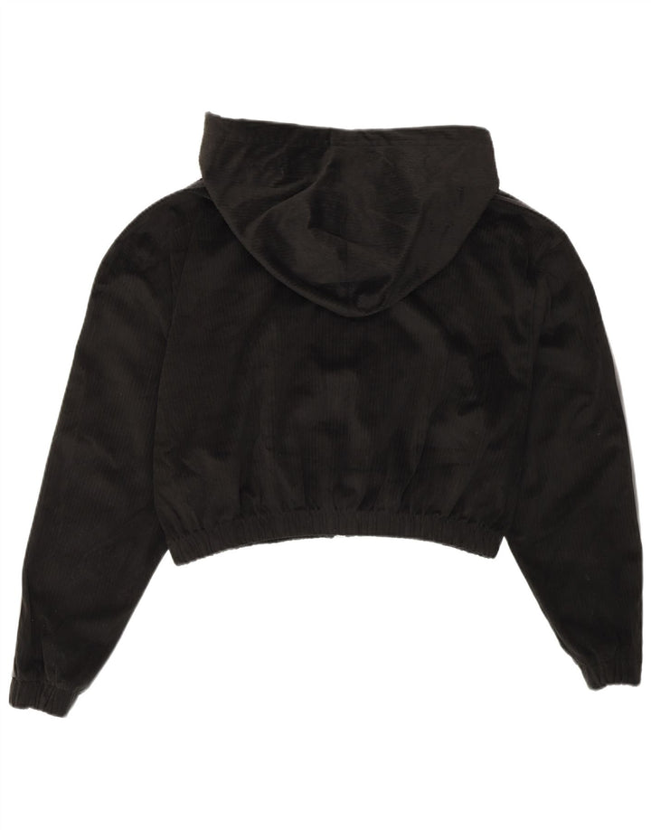 Pulover Adidas Crop Oversized Zip Hoodie UK 10 Poliester negru mic