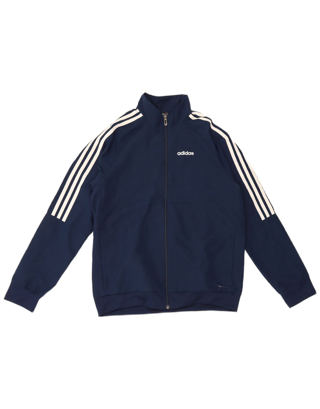Jachetă Adidas Climalite pentru trening pentru băieți 13-14 ani, poliester, albastru bleumarin