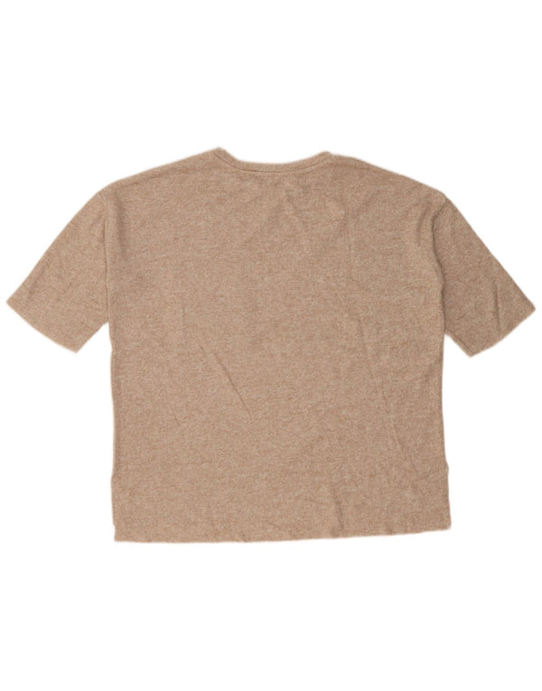 Tricou supradimensionat pentru femei Zara UK 10 Small Beige