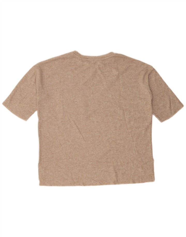 Tricou supradimensionat pentru femei Zara UK 10 Small Beige