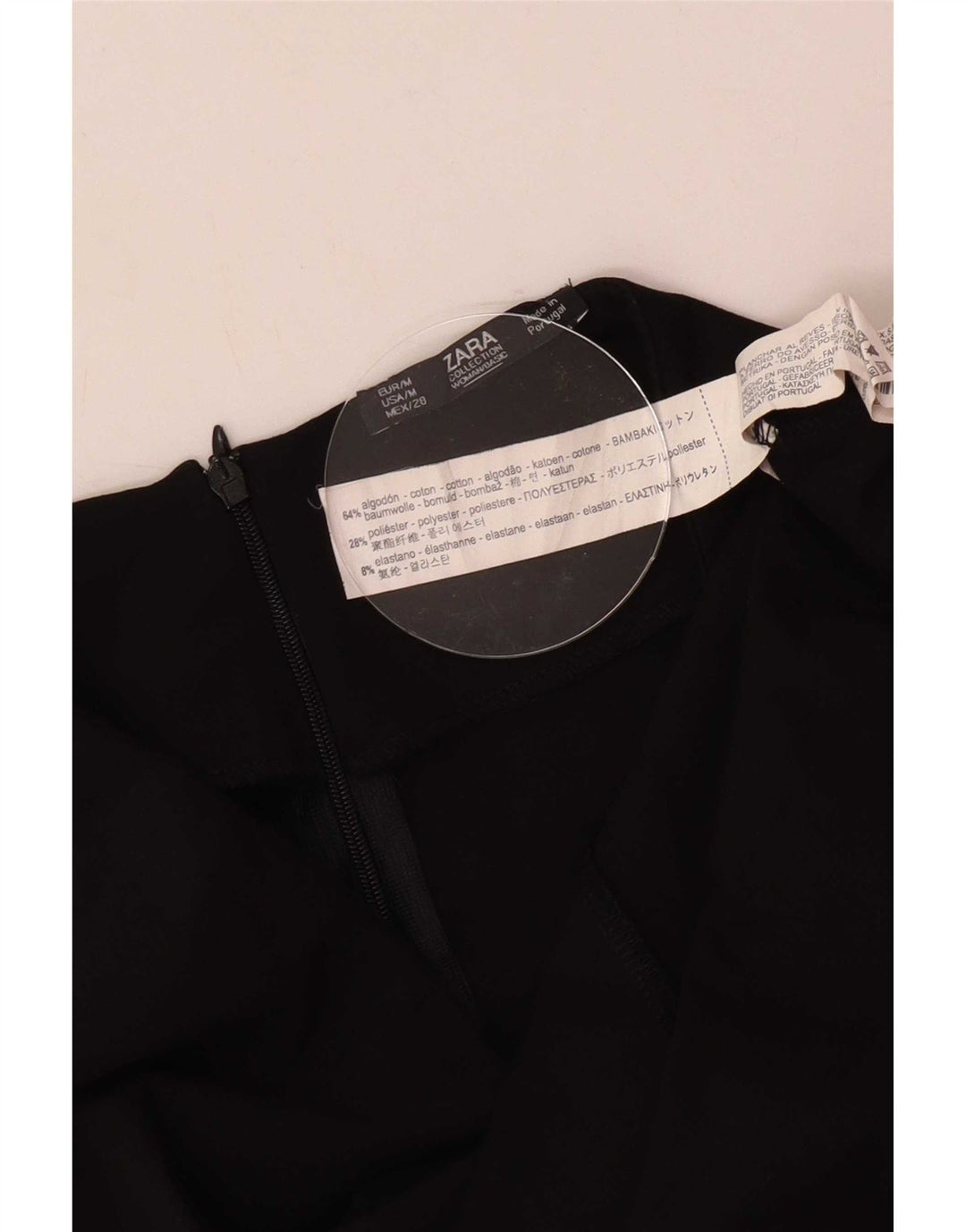 Fusta Maxi Femei Zara Medium W28 Bumbac Negru