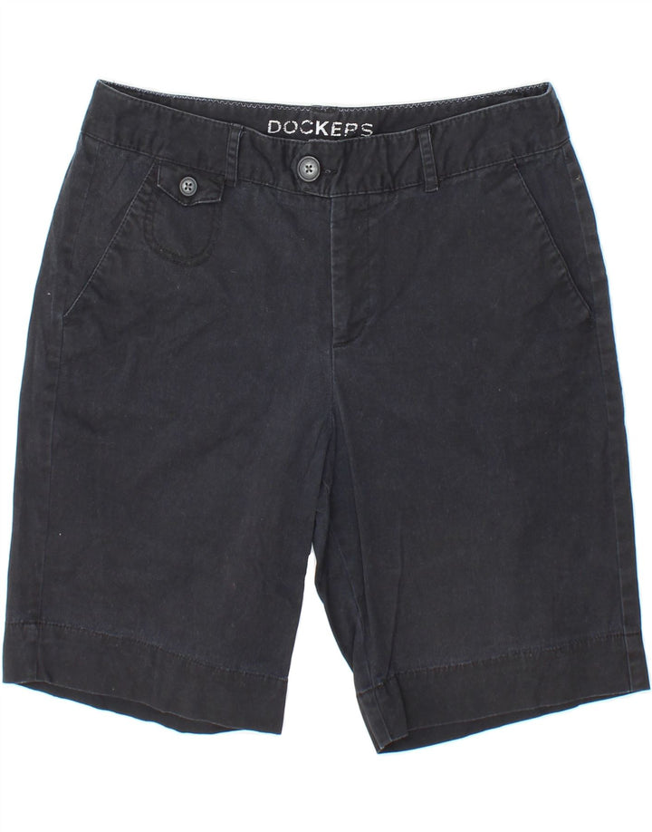 DOCKERS Womens Chino Shorts US 8 Medium W30 Navy Blue Cotton Vintage Dockers and Second-Hand Dockers from Messina Hembry 