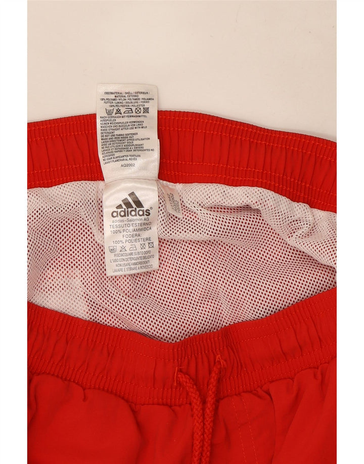 Pantaloni scurți de înot grafic pentru bărbați Adidas, poliester roșu mediu
