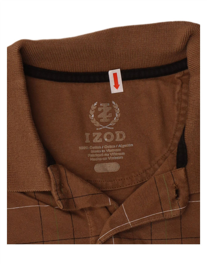 Tricou Polo Izod Bărbați Maro Mediu Bumbac Geometric