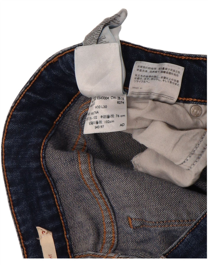 Blugi drepti pentru femei Levi's 714 W30 L30 Bumbac albastru