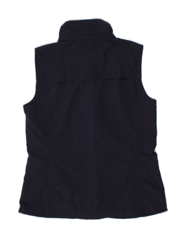 EDDIE BAUER Womens Gilet UK 10 Small Navy Blue Nylon Vintage Eddie Bauer and Second-Hand Eddie Bauer from Messina Hembry 