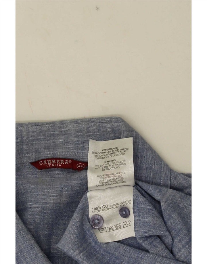 Cămașă cu mânecă scurtă pentru bărbați Carrera, bumbac albastru 2XL