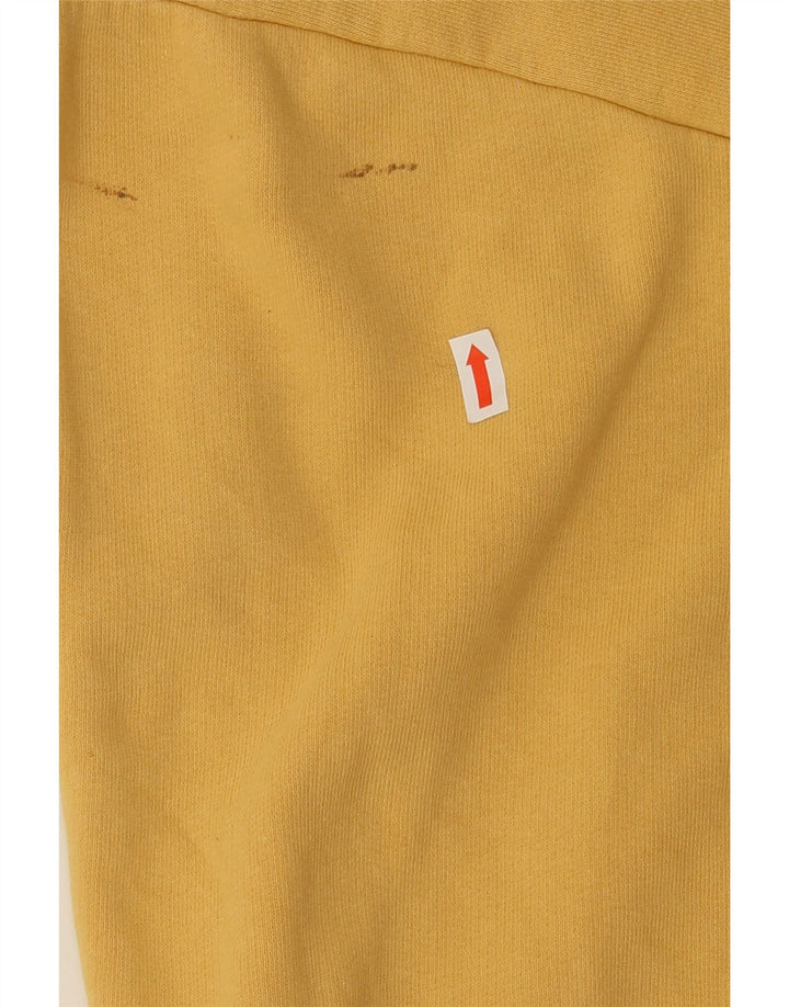 LEVI'S Womens Oversized Crop Graphic Sweatshirt Jumper UK 14 Large Yellow Vintage Levi's and Second-Hand Levi's from Messina Hembry 