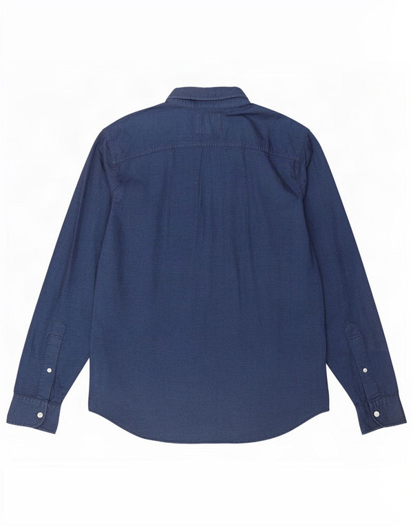 Hollister Mens Shirt Large Navy Blue Cotton