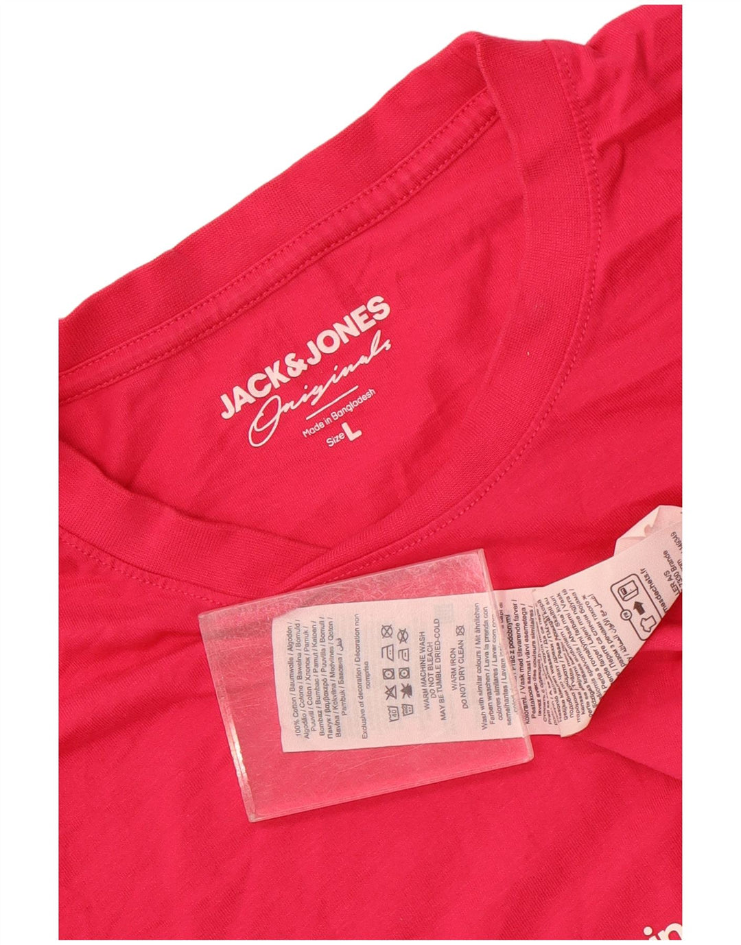Tricou Jack & Jones pentru bărbați Top mare bumbac roz