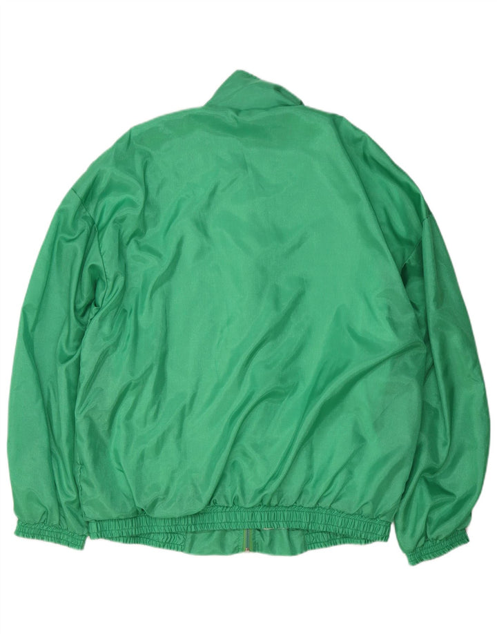 Trening pentru bărbați vintage, jachetă mare nailon verde