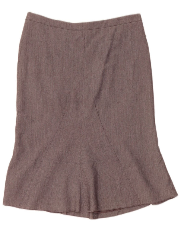 BCBGMAXAZRIA Fusta trompeta pentru femei US 0 XS W28 poliester gri