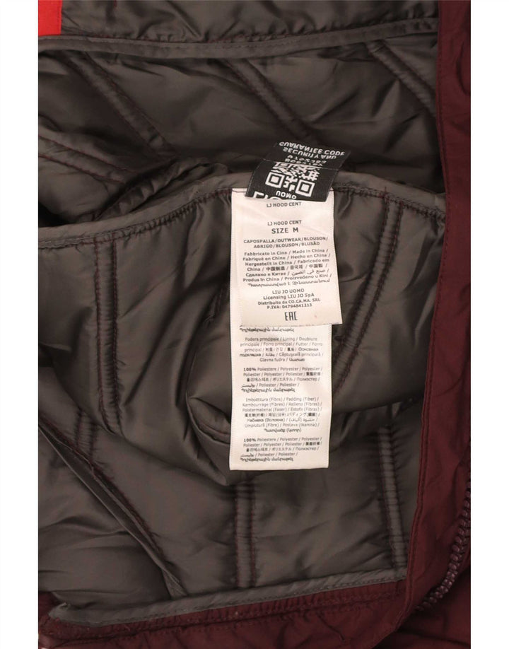 Jachetă căptușită cu glugă pentru bărbați Liu Jo UK 38 Medium Burgundy Poliester