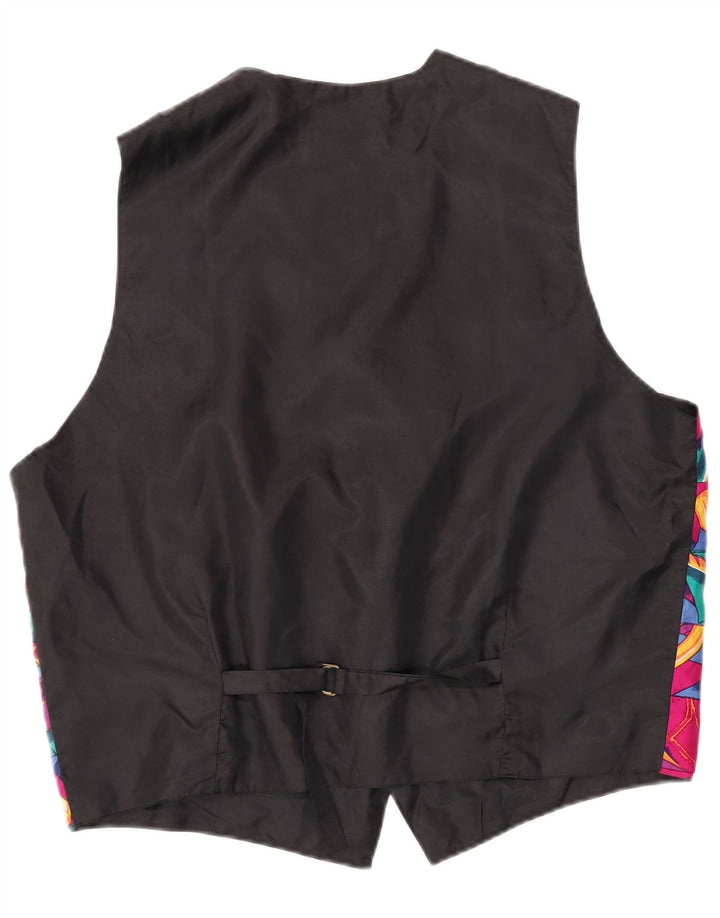 VINTAGE Vestă pentru bărbați, mare, multicoloră, din mătase moale