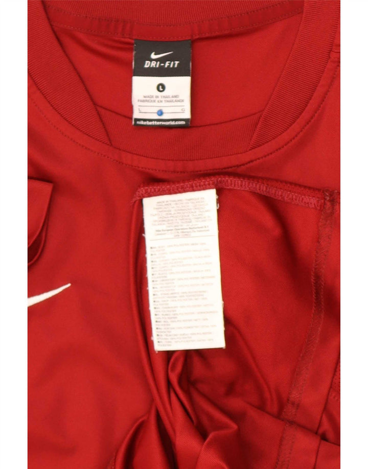 Tricou Nike Dri Fit pentru bărbați Top mare din poliester roșu