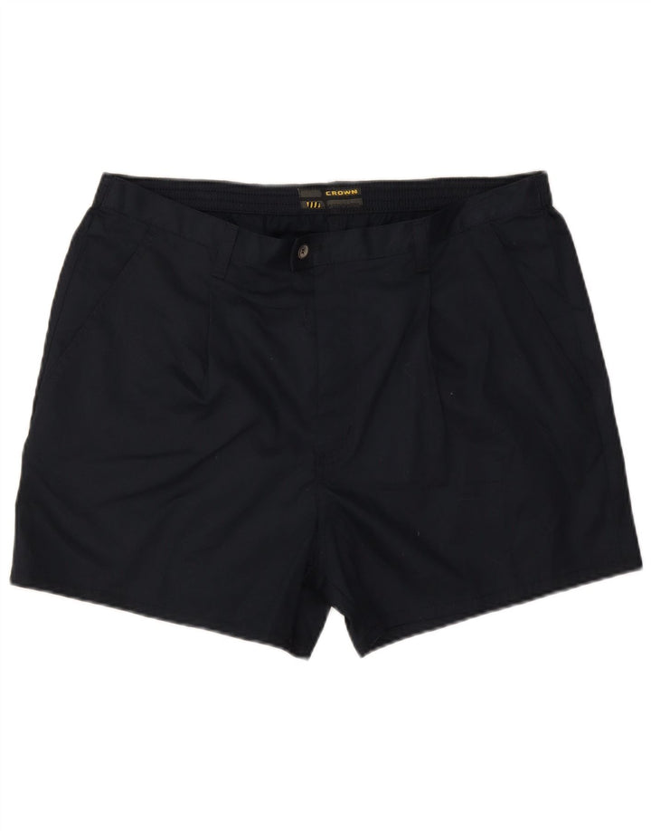 Pantaloni scurți chino pegged pentru bărbați Crown W36 mari din bumbac bleumarin