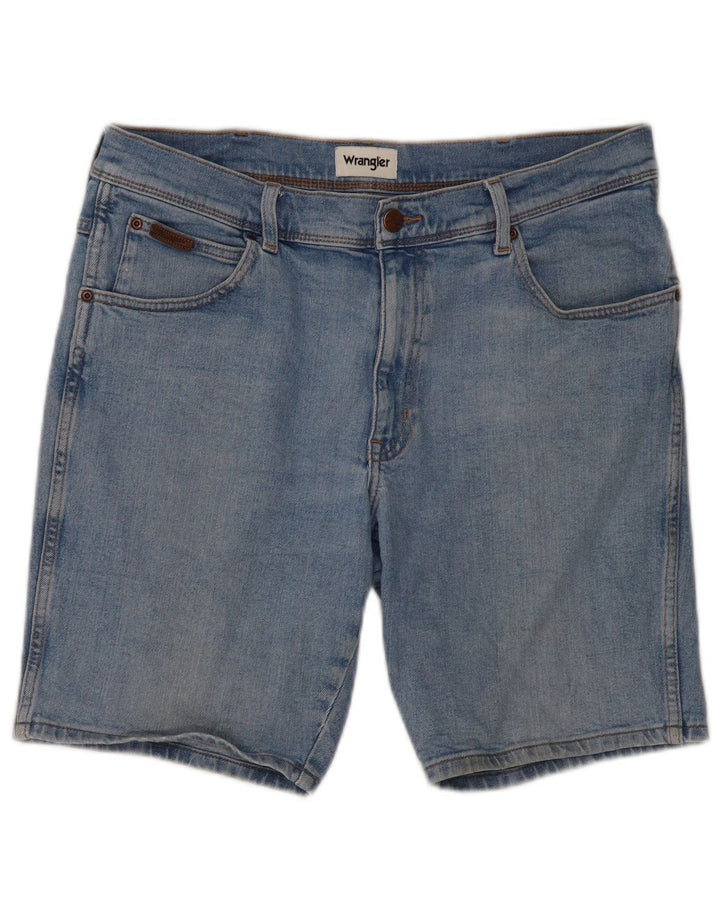 Pantaloni scurți din denim Texas Wrangler pentru femei W34, bumbac albastru mare