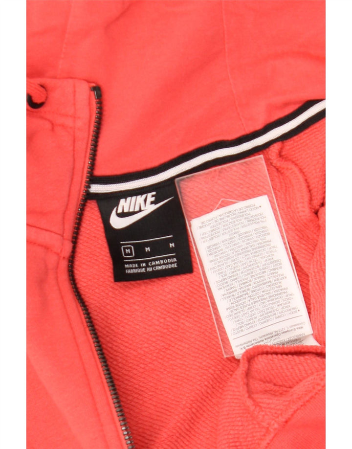 Pulover Nike pentru femei, supradimensionat, cu fermoar, UK 14, bumbac roșu mediu