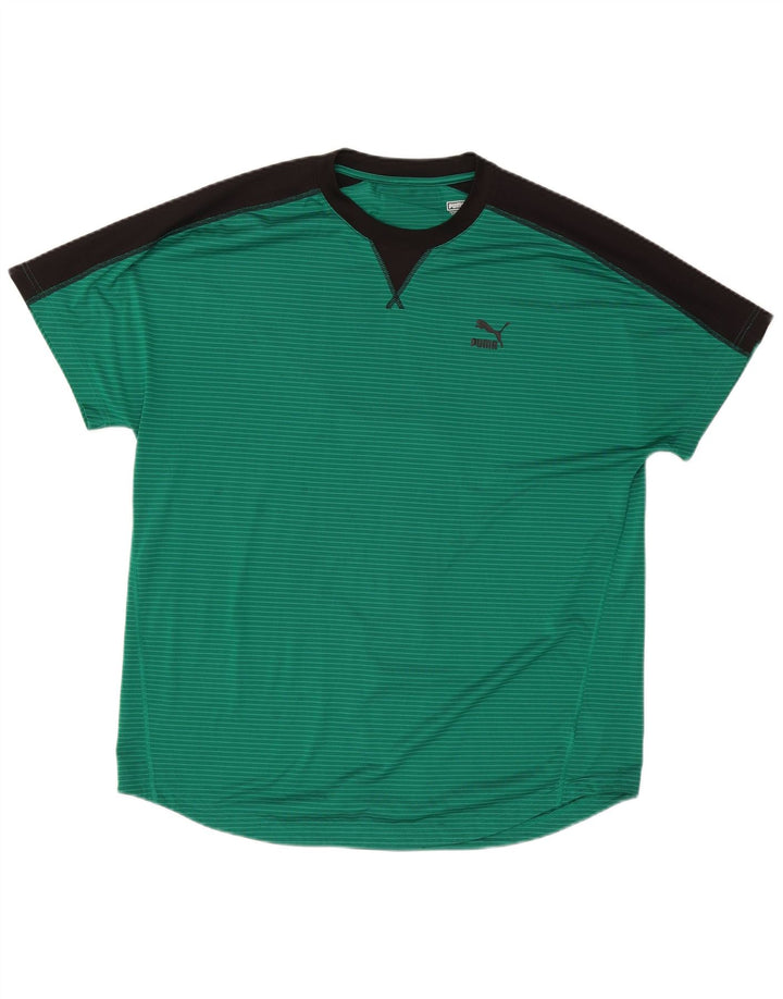 Tricou grafic Puma pentru bărbați Top XL, verde, poliester color bloc