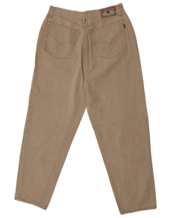 Blugi conici pentru femei Vintage IT 42 Medium W30 L28 Bej Bumbac