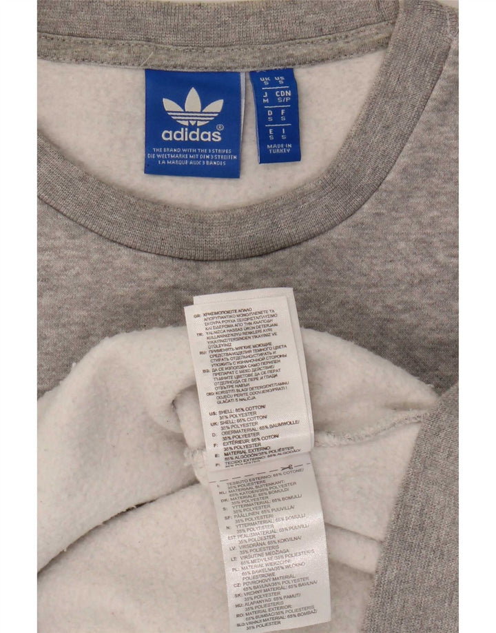 Hanorac grafic pentru bărbați Adidas Jumper mic, gri, bumbac
