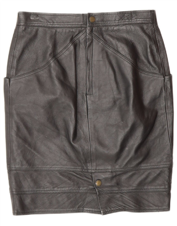 Fusta din piele pentru femei VINTAGE IT 44 Medium W28 Piele neagră