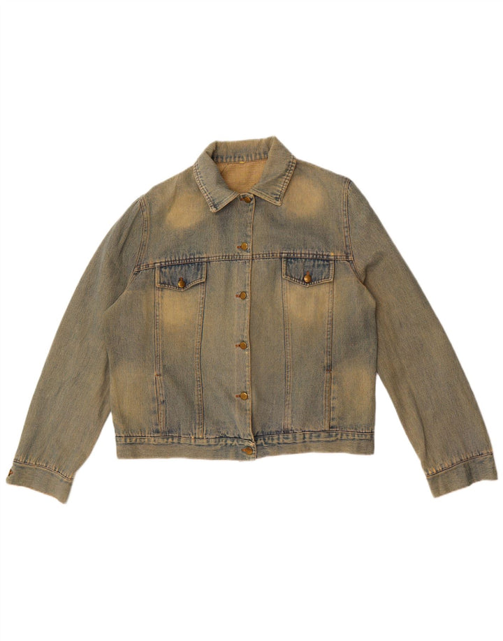 Jachetă de blugi vintage pentru femei UK 16 Large Blue