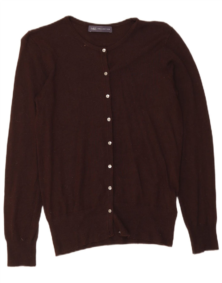 Pulover cardigan pentru femei Marks & Spencer UK 10 mic maro viscoză