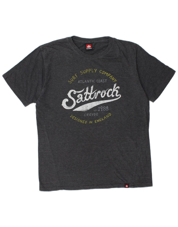 Tricou grafic pentru bărbați SALTROCK Top din bumbac gri mediu