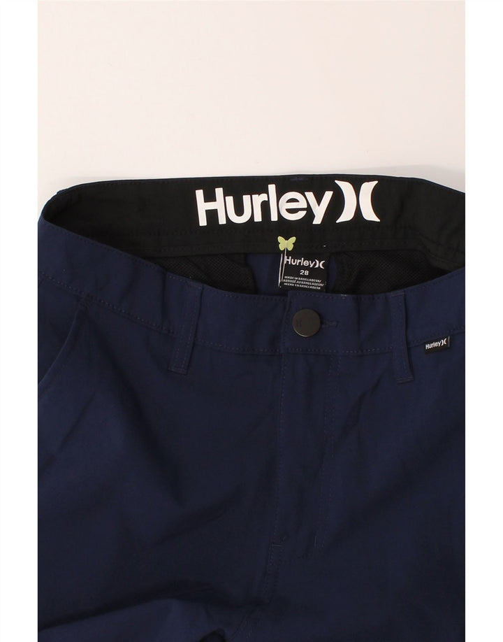 HURLEY Mens Chino Shorts W28 Small  Navy Blue Vintage Hurley and Second-Hand Hurley from Messina Hembry 