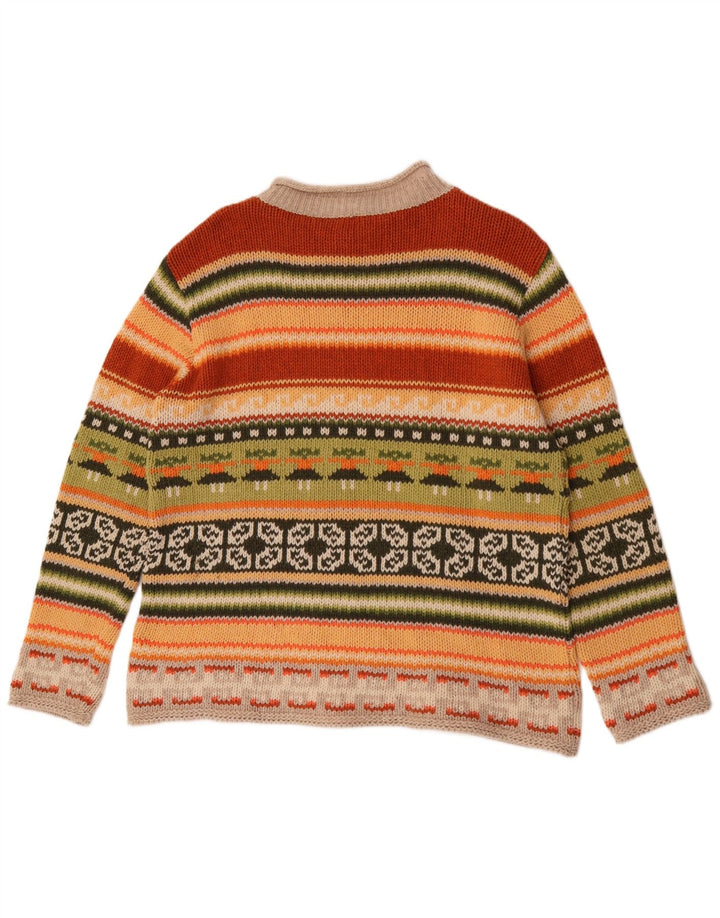 Pulover Pulover Femei Bianca Gât țestoasă IT 46 Large Multicolor