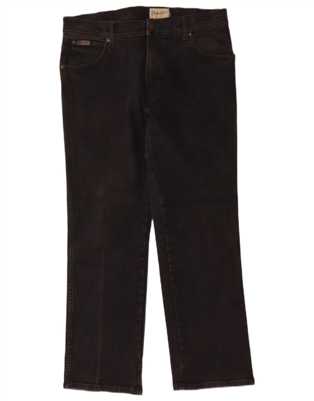 Blugi drepte pentru bărbați Wrangler Texas W35 L30 bumbac negru