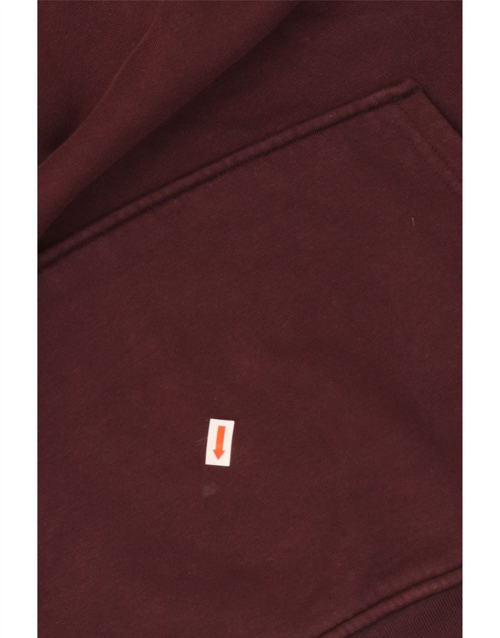 Pulover supradimensionat pentru femei ADIDAS UK 10 Bumbac burgundă mic